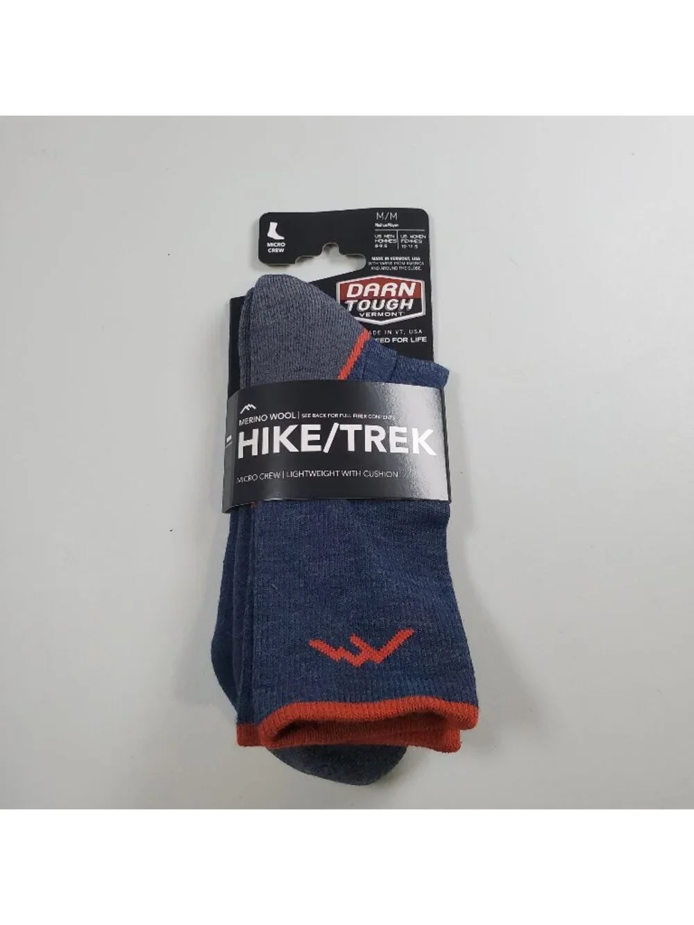 Darn Tough Merino Wool Hike Micro Crew Lightweight Socks Men Size Medium New
